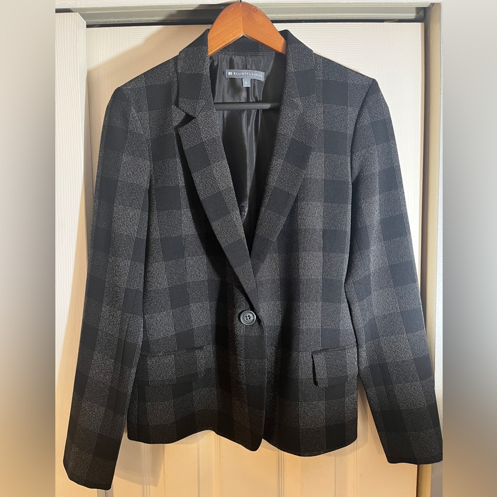 Elliott Lauren Plaid Blazer EUC Size 6